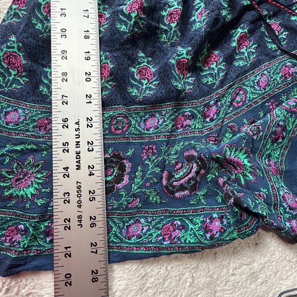 ETT:TWA Anthropologie Womens Navy Purple Floral Printed Paisley Romper XS New - Picture 8 of 8